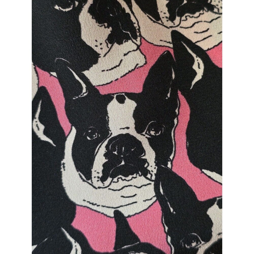 GUCCI Silk French Bulldog Pants Women's size EU 38, US MEDIUM, Pink Multicolor - Picture 2 of 16